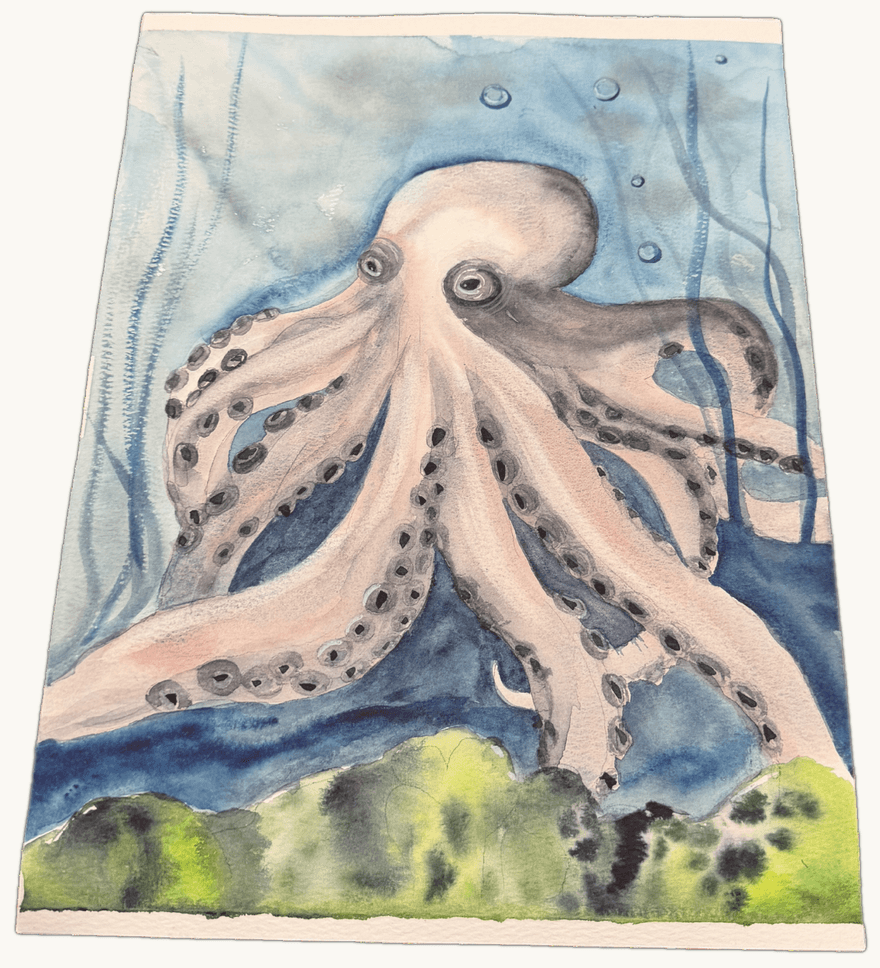 Deep Mind — Watercolour by Elena Doljenkova