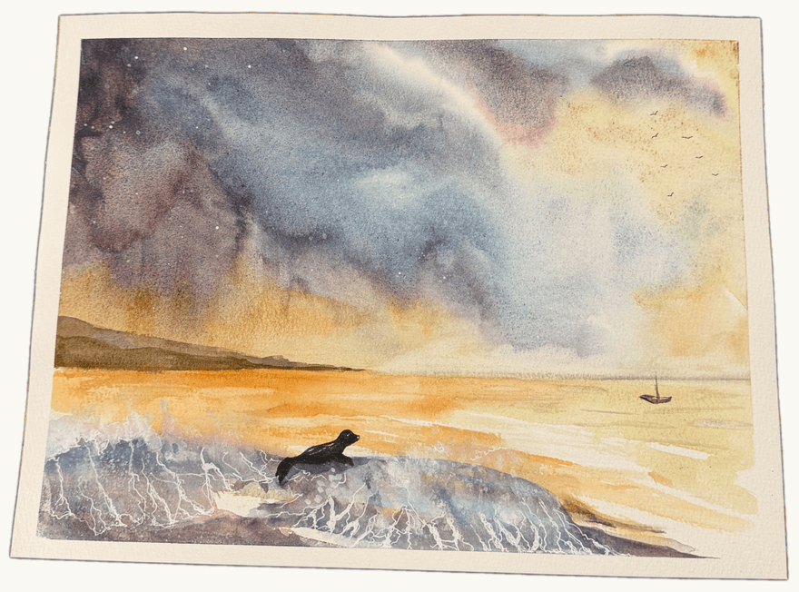 Last Light — Watercolour by Elena Doljenkova