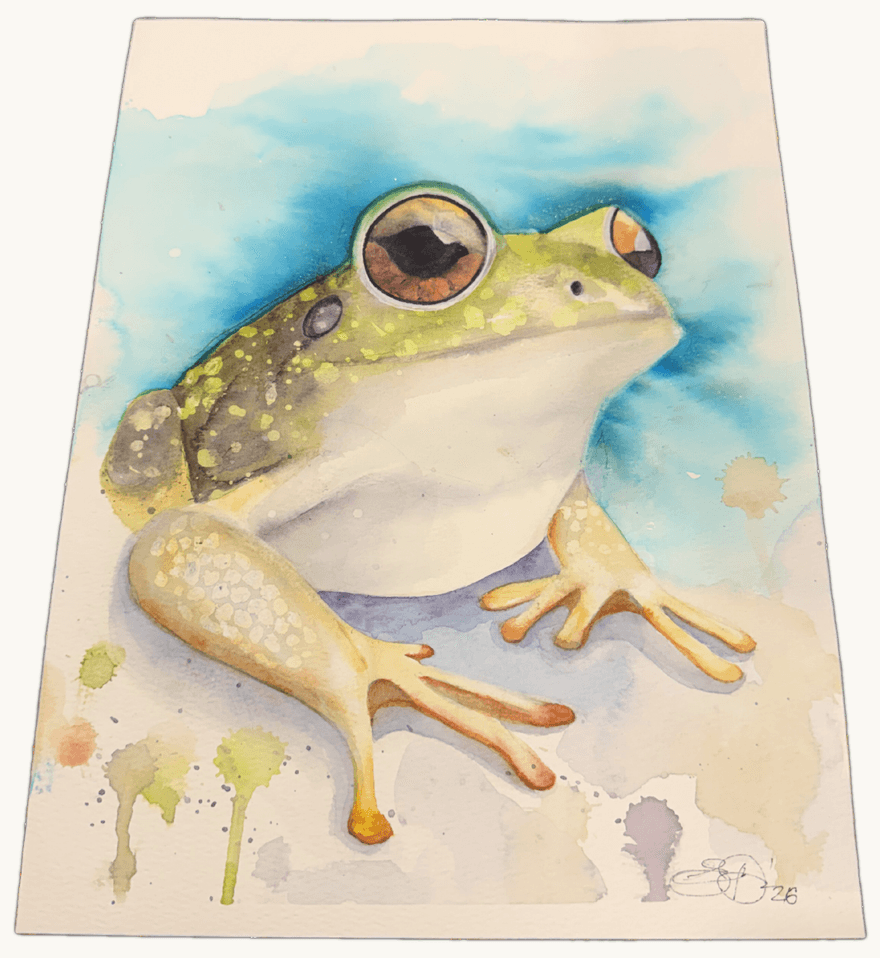 The Listener — Watercolour by Elena Doljenkova