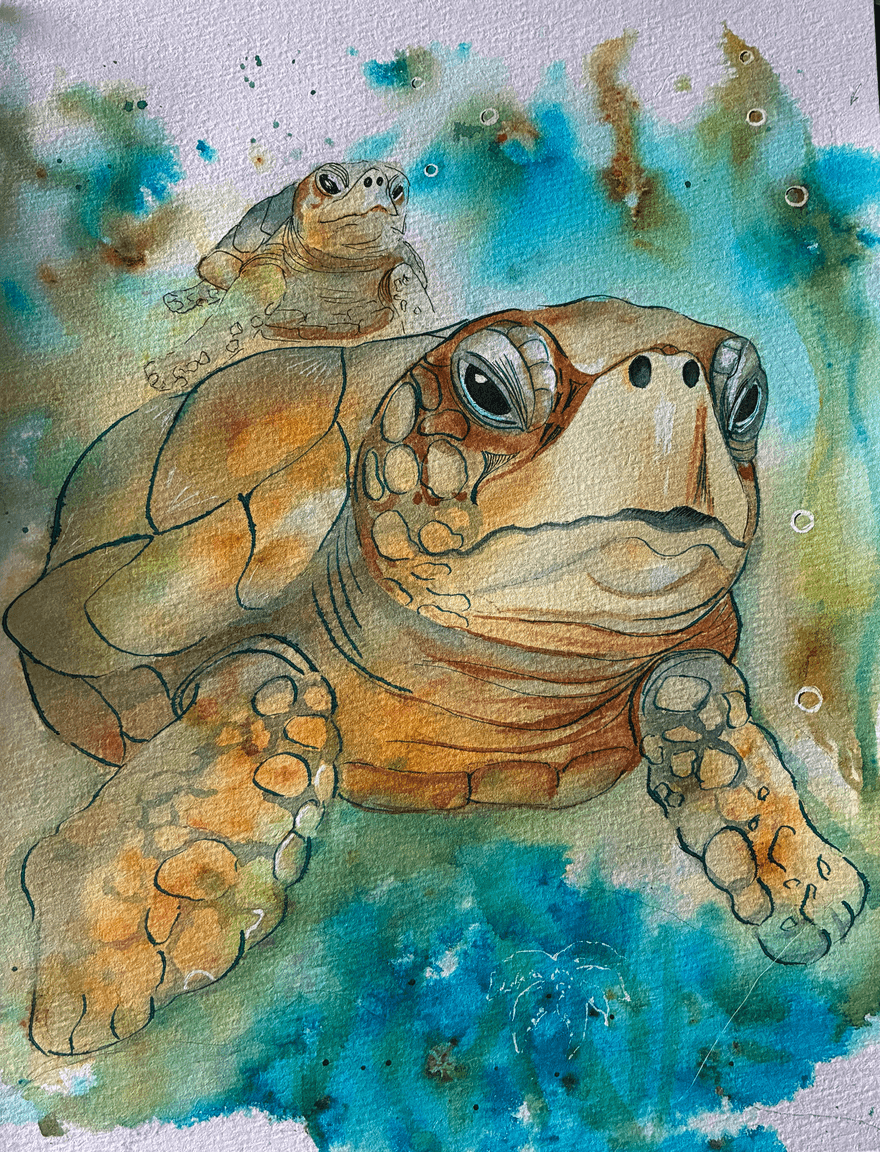The Travellers — Watercolour by Elena Doljenkova